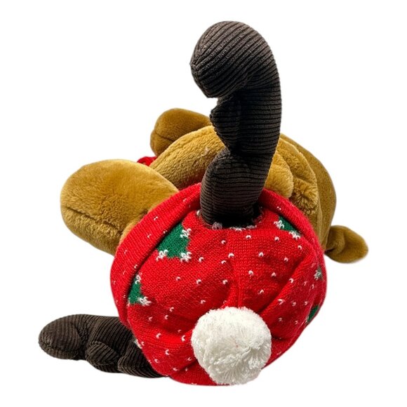 Commonwealth Moostletoe Moose Christmas Plush Stuffed Animal Toy 1986 Scarf Hat - Picture 6 of 9